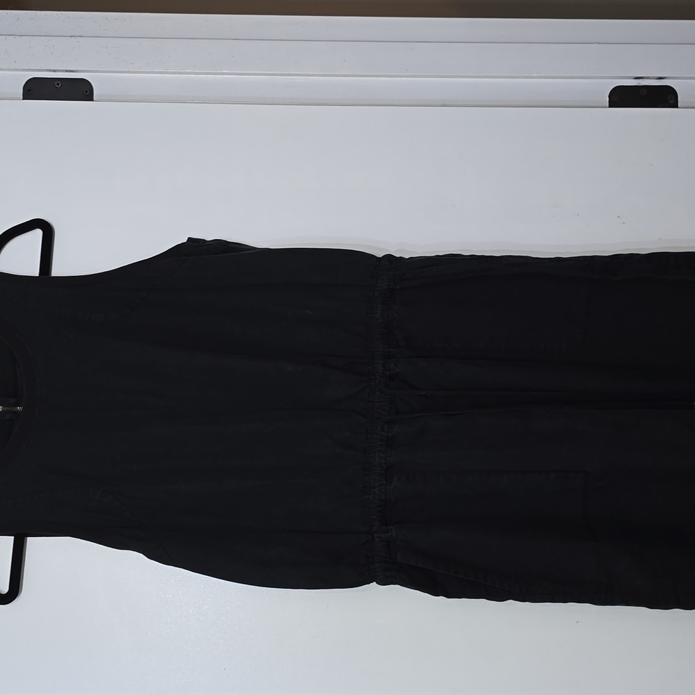 Lou & Grey Utility Style Mini Dress Black Sleeveless Size Medium